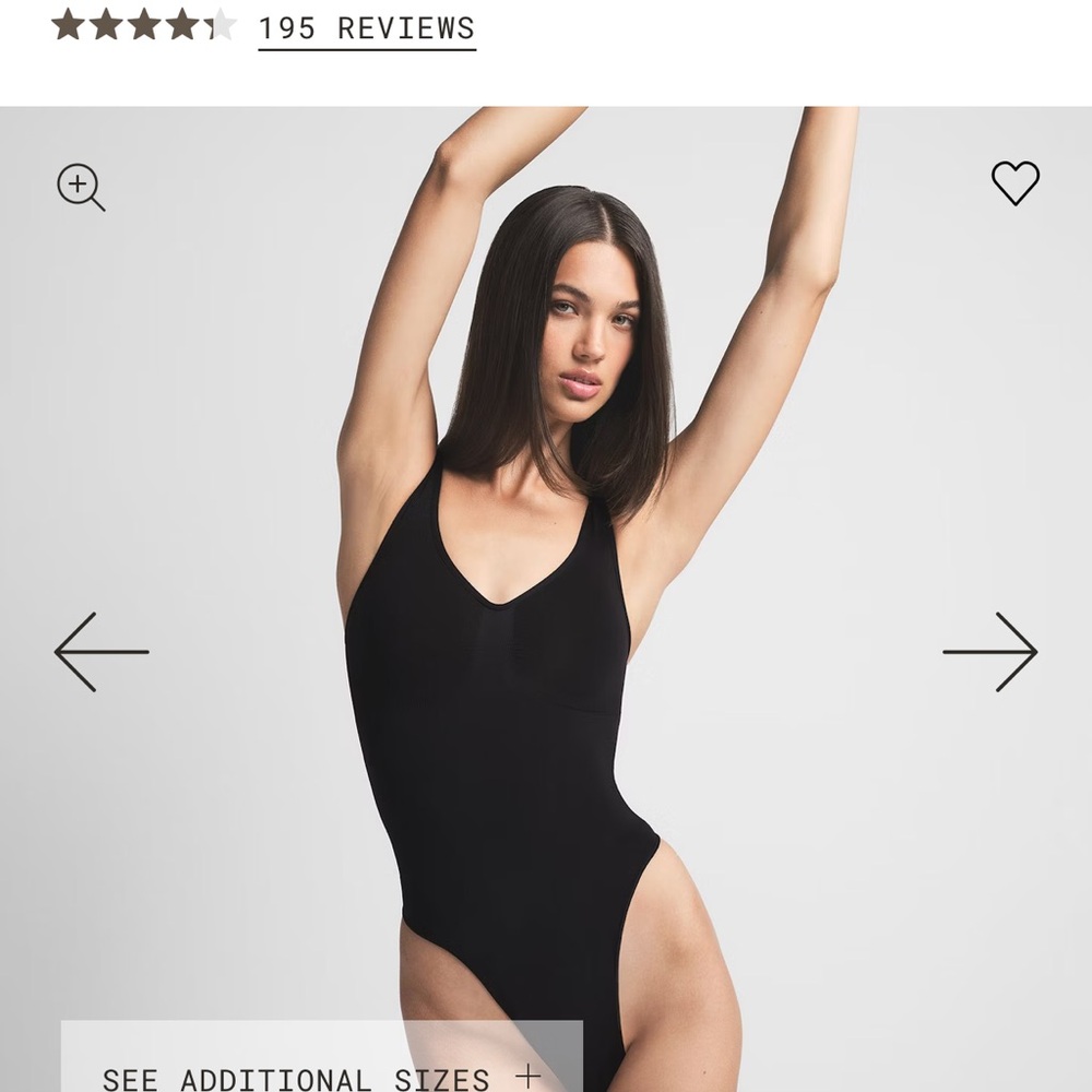 SKIMS Black Shapewear Bodysuit